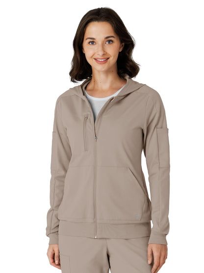 Knit Women’s Four-Pocket Zip Hoodie - 8159 - Haze