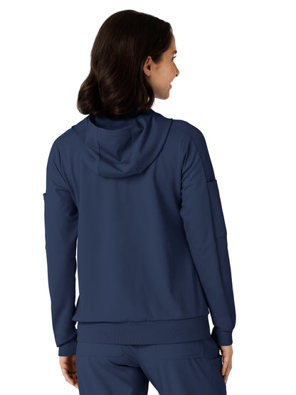 Knit Women’s Four-Pocket Zip Hoodie - 8159 - Navy