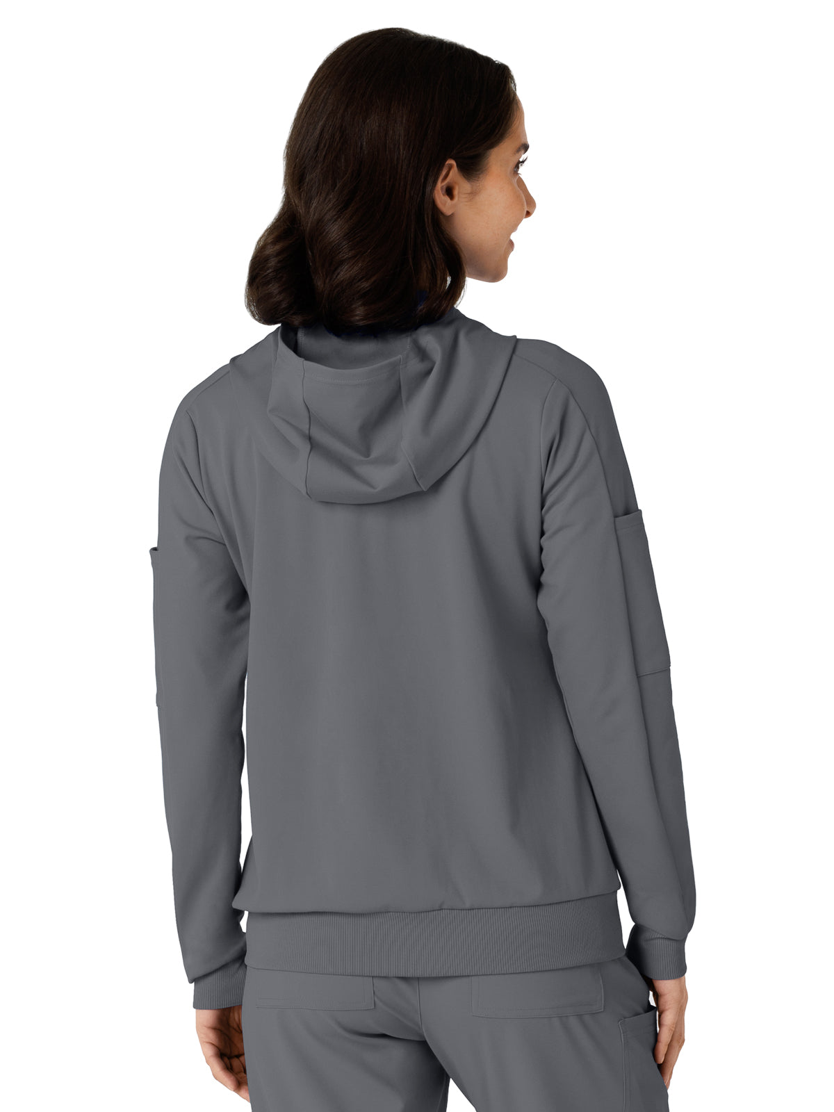 Knit Women’s Four-Pocket Zip Hoodie - 8159 - Pewter