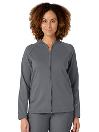 Women's Fleece Full Zip Jacket - 8209 - Pewter