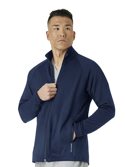 Men's Fleece Full Zip Jacket - 8309 - Navy