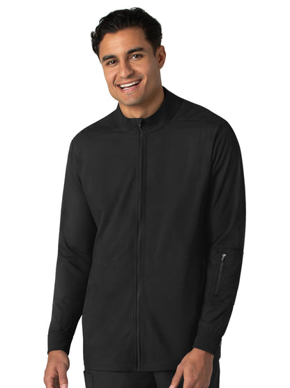 Men's Four-Pocket Warm-Up Jacket - 8351 - Black