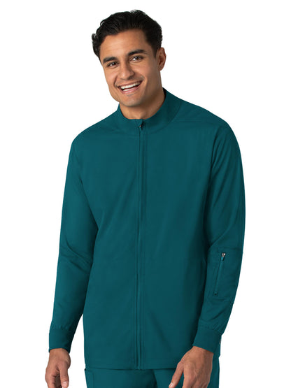 Men's Four-Pocket Warm-Up Jacket - 8351 - Caribbean