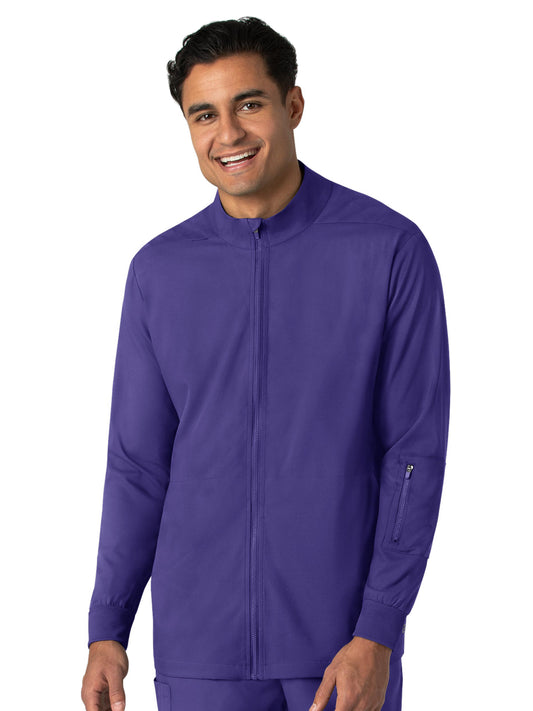 Men's Four-Pocket Warm-Up Jacket - 8351 - Grape