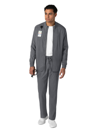 Men's Four-Pocket Warm-Up Jacket - 8351 - Pewter