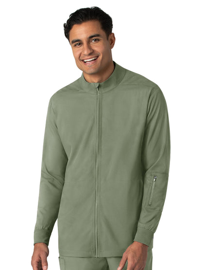 Men's Four-Pocket Warm-Up Jacket - 8351 - Sage