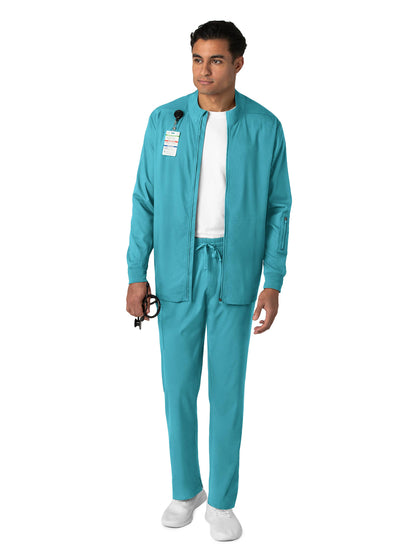 Men's Four-Pocket Warm-Up Jacket - 8351 - Teal