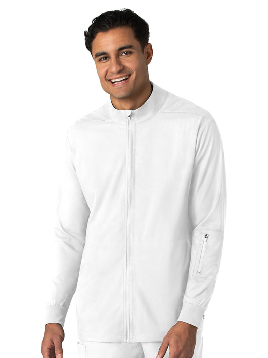 Men's Four-Pocket Warm-Up Jacket - 8351 - White