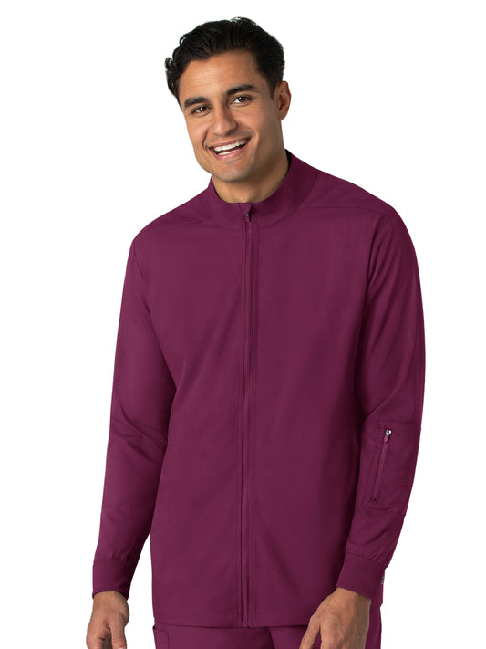 Men's Four-Pocket Warm-Up Jacket - 8351 - Wine