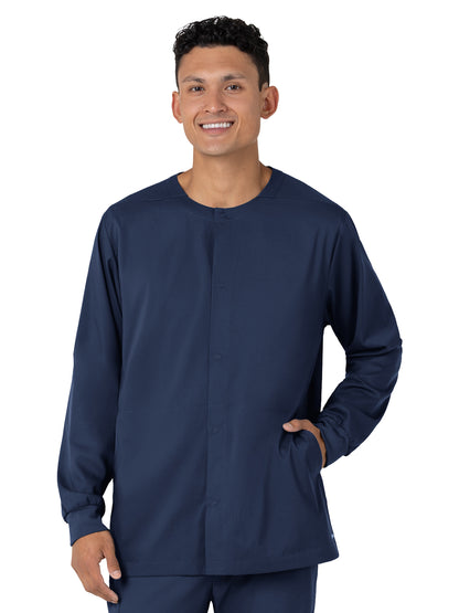 Men’s Two-Pocket Warm-Up Scrub Jacket - 8651 - Navy