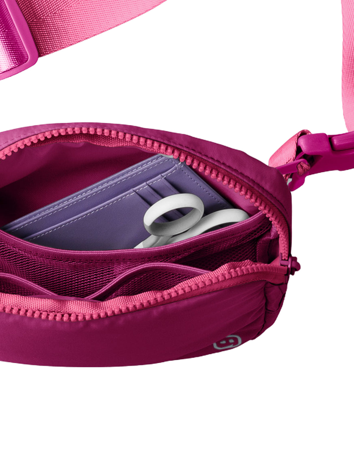 Chatelaine Four-Pocket Belt Bag - A101 - Raspberry