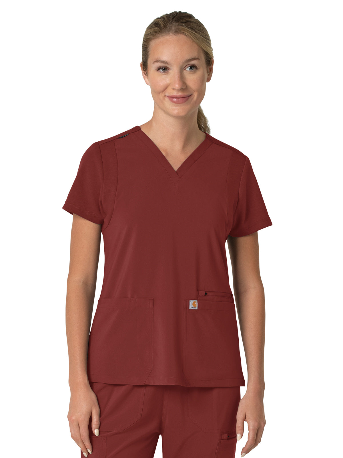 Women's Three-Pocket Flex Panel V-Neck Top - C13210 - Amber Terrain