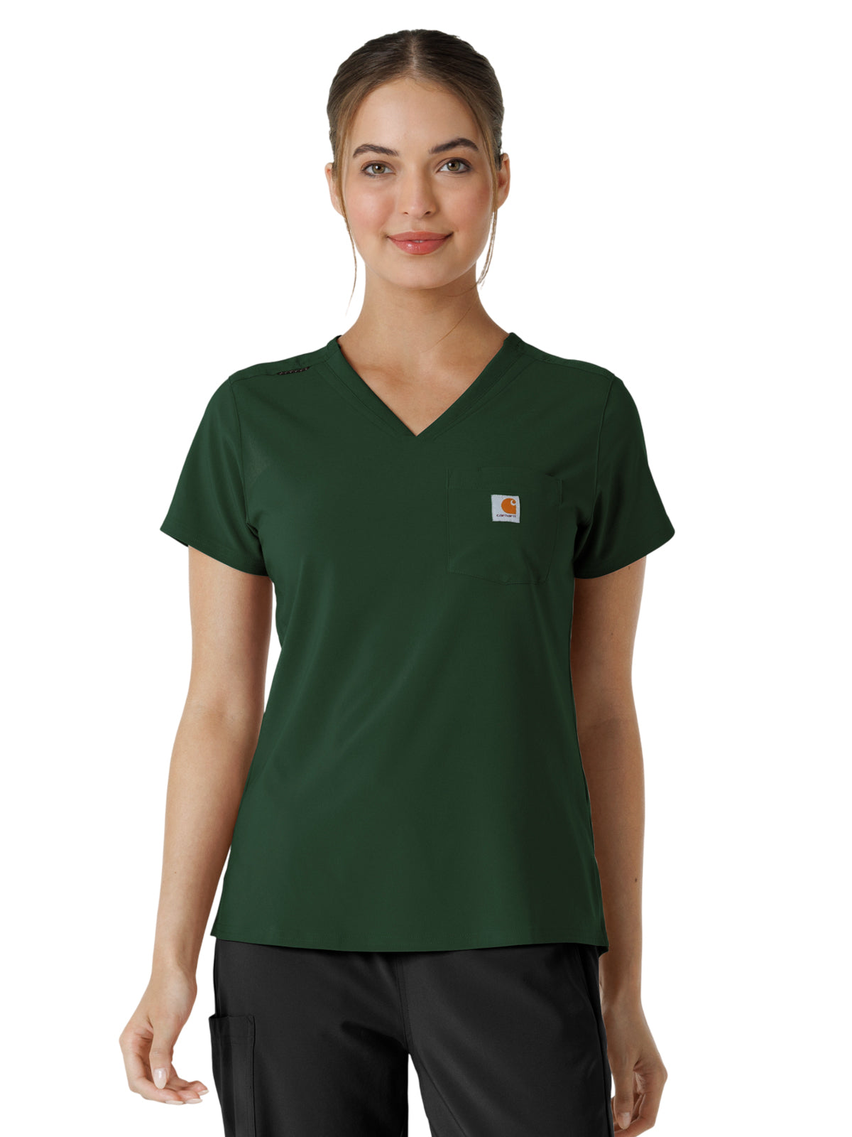 Women's One-Pocket Tuck-In Top - C13410 - Douglas Fir
