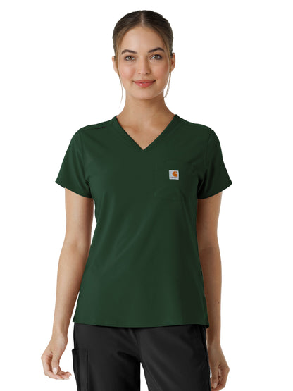 Women's One-Pocket Tuck-In Top - C13410 - Douglas Fir