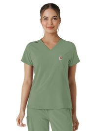 Women's One-Pocket Tuck-In Top - C13410 - Green Slate