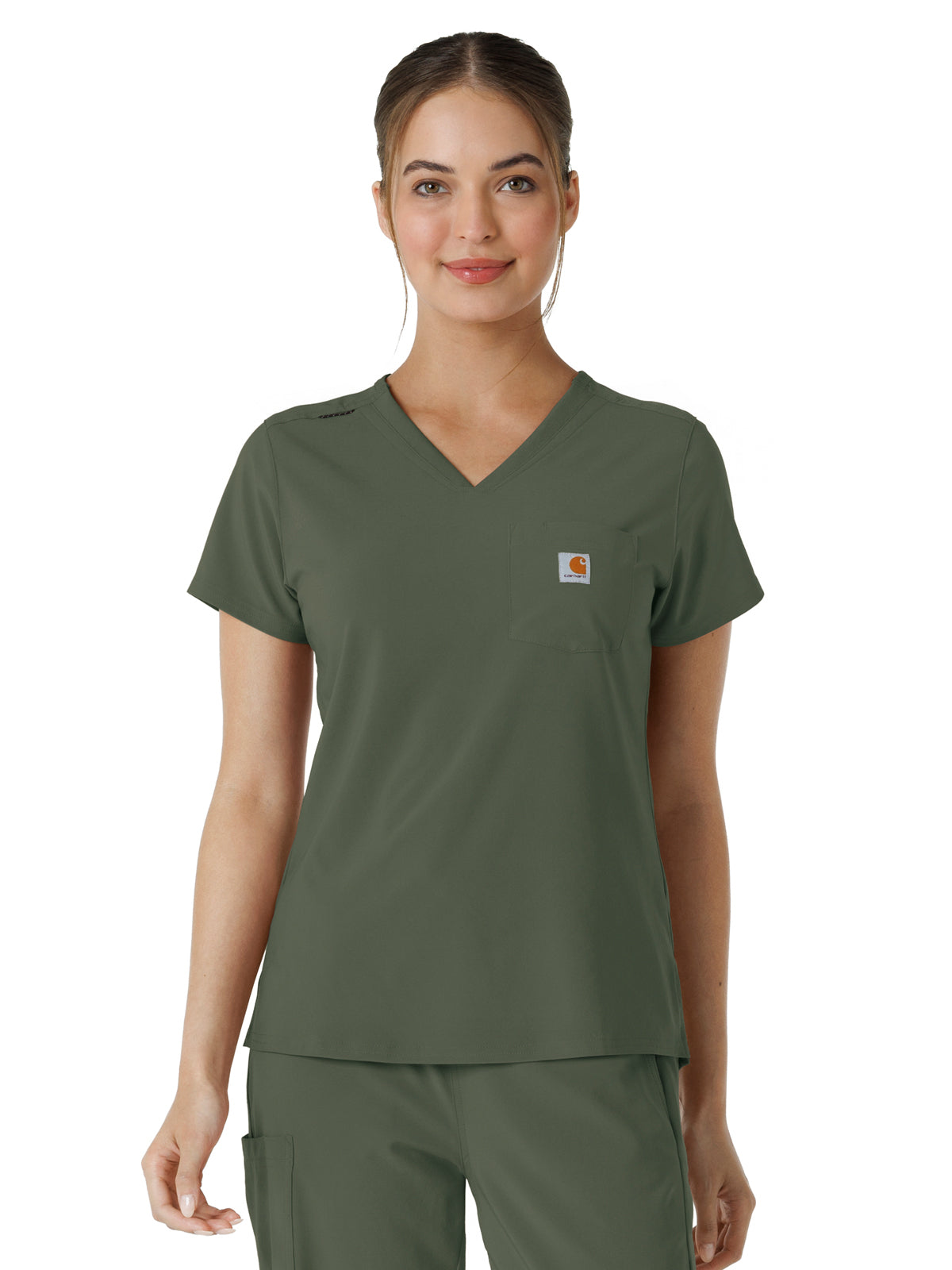 Women's One-Pocket Tuck-In Top - C13410 - Olive