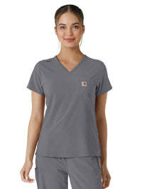 Women's One-Pocket Tuck-In Top - C13410 - Pewter
