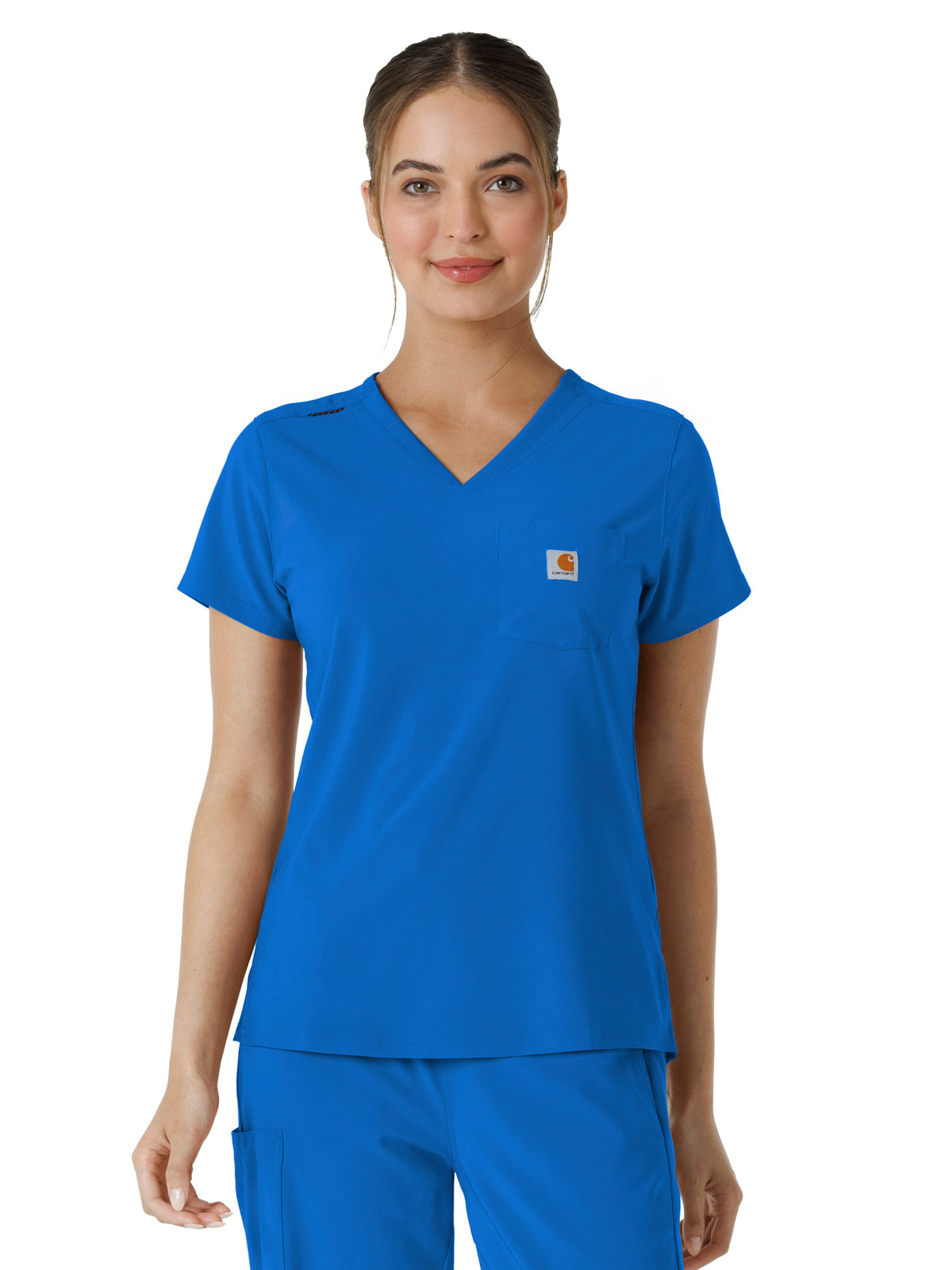 Women's One-Pocket Tuck-In Scrub Top - C13410 - Royal Blue