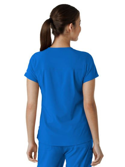 Women's One-Pocket Tuck-In Scrub Top - C13410 - Royal Blue