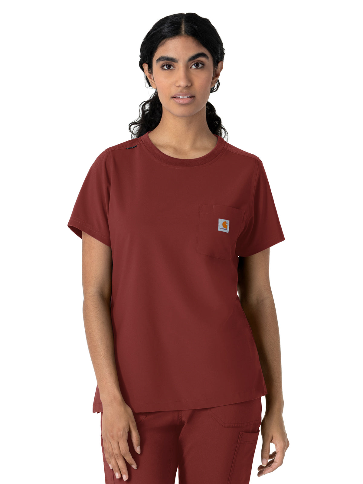 Women's One-Pocket Crew Neck Scrub Top - C13510 - Amber Terrain
