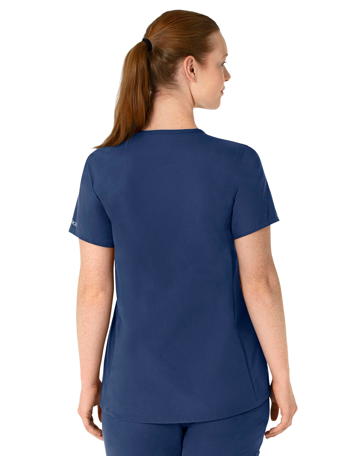 Women's Four-Pocket Henley Maternity Scrub Top - C14113 - Navy