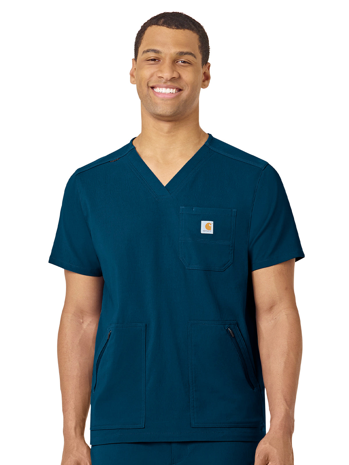 Men's Modern Fit 5-Pocket V-Neck Top - C15037 - Caribbean