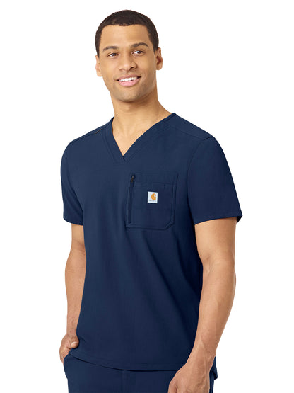 Men's Two-Pocket Modern Fit Tuck-In V-Neck Top - C15137 - Navy