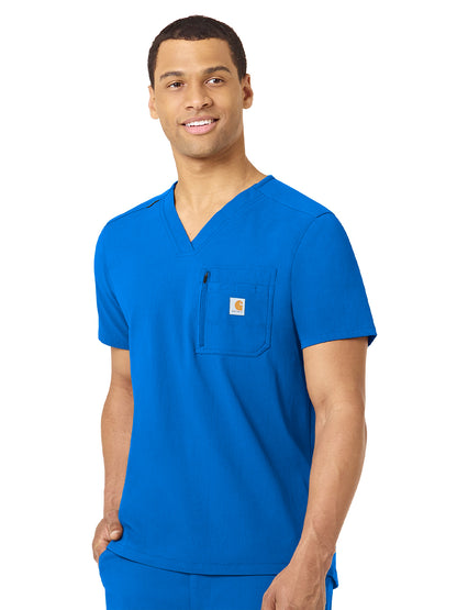 Men's Two-Pocket Modern Fit Tuck-In V-Neck Top - C15137 - Royal