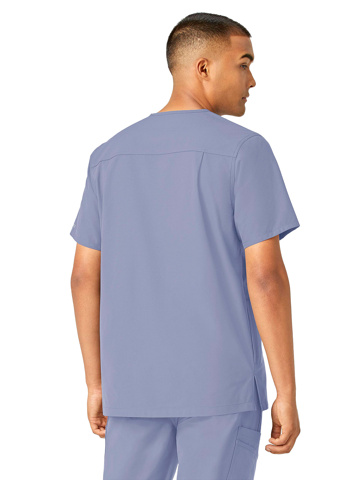 Men's Four-Pocket Modern Fit V-Neck Top - C16113 - Ceil Blue