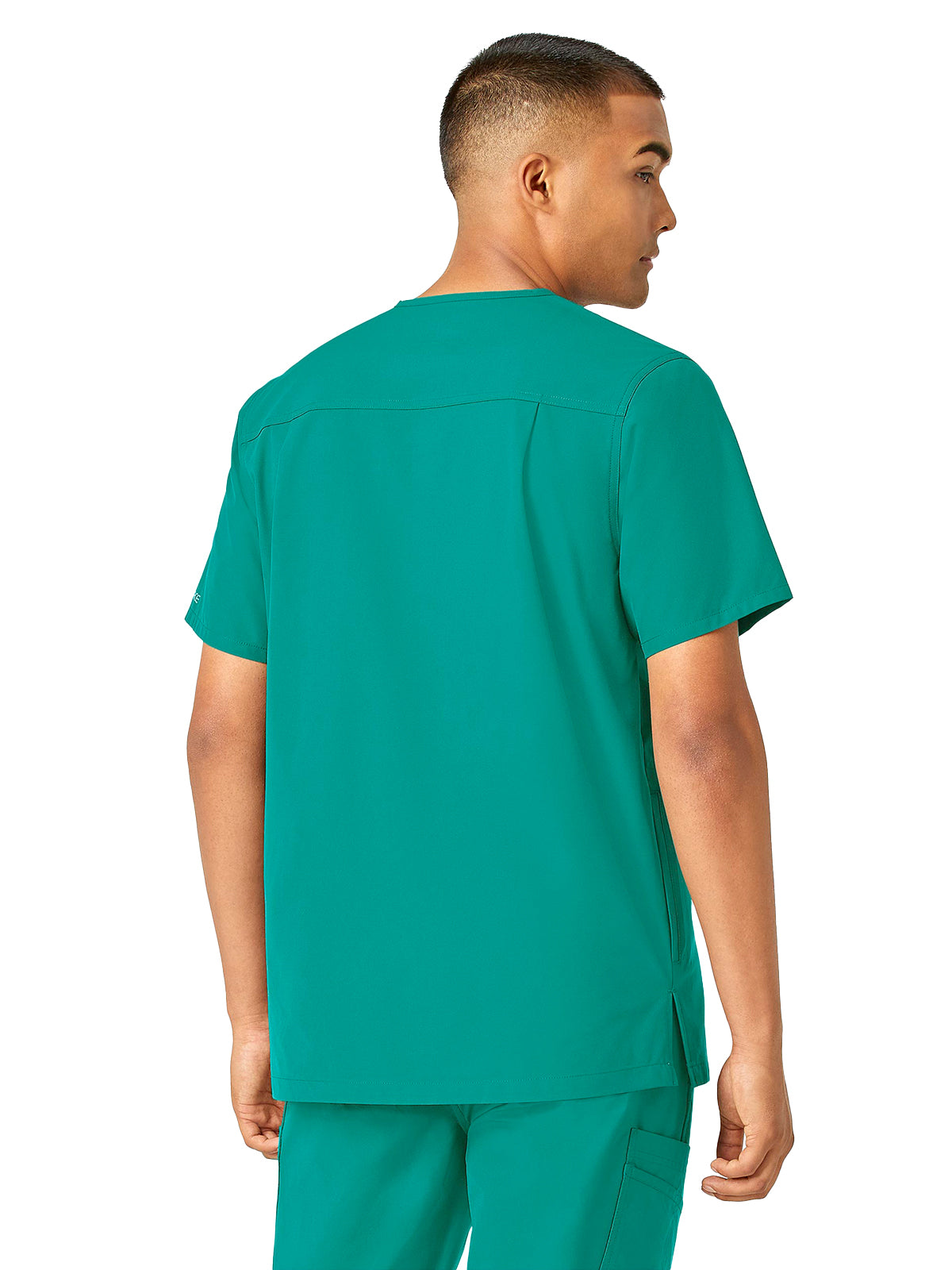 Men's Four-Pocket Modern Fit V-Neck Top - C16113 - Teal Blue