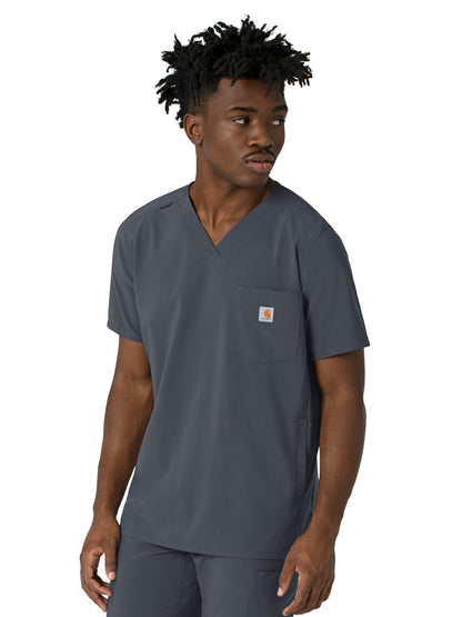 Men's Three-Pocket V-Neck Top - C16410 - Approaching Storm