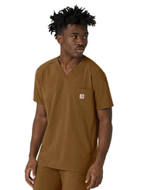 Men's Three-Pocket V-Neck Top - C16410 - Carhartt Brown