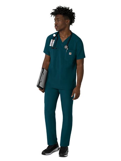 Men's Three-Pocket V-Neck Scrub Top - C16410 - Caribbean