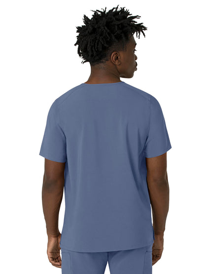 Men's Three-Pocket V-Neck Scrub Top - C16410 - Riverside