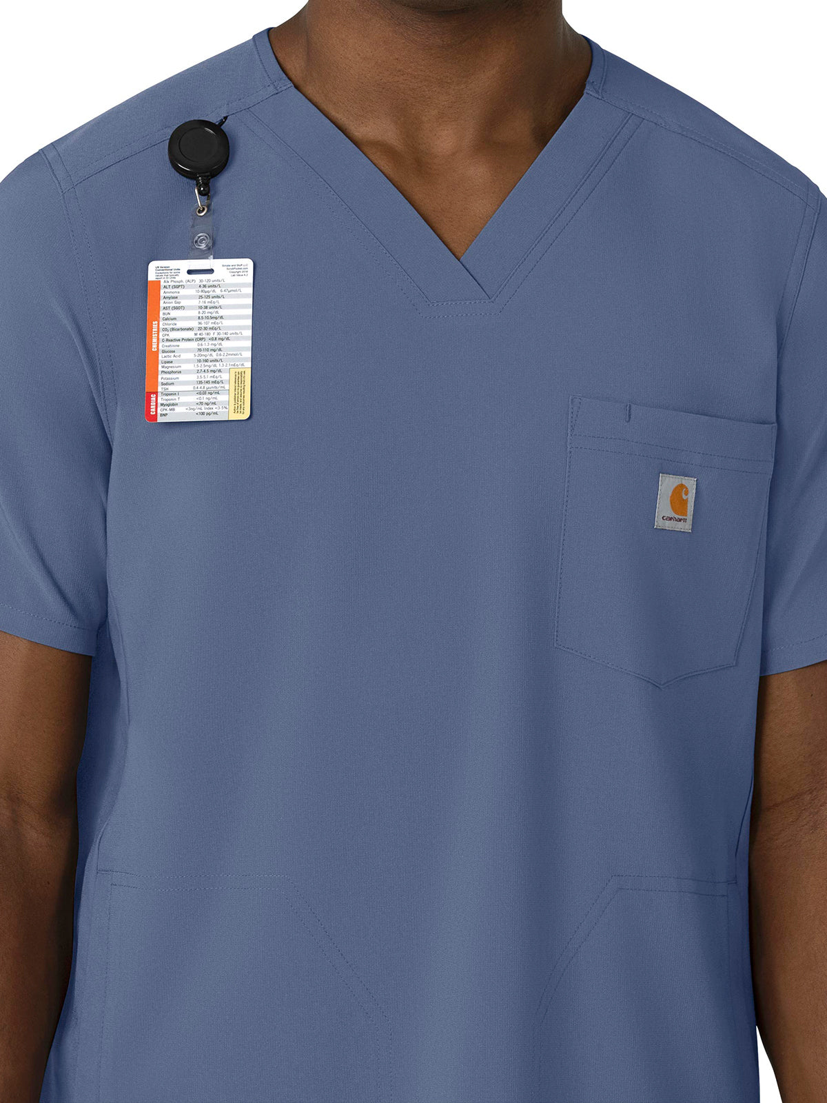 Men's Three-Pocket V-Neck Scrub Top - C16410 - Riverside