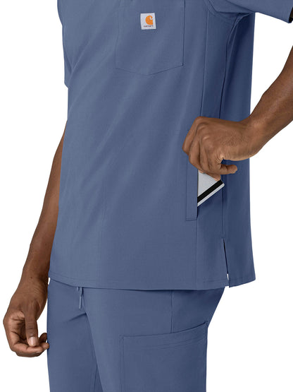 Men's Three-Pocket V-Neck Scrub Top - C16410 - Riverside