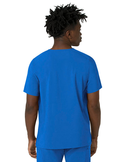 Men's Three-Pocket V-Neck Scrub Top - C16410 - Royal