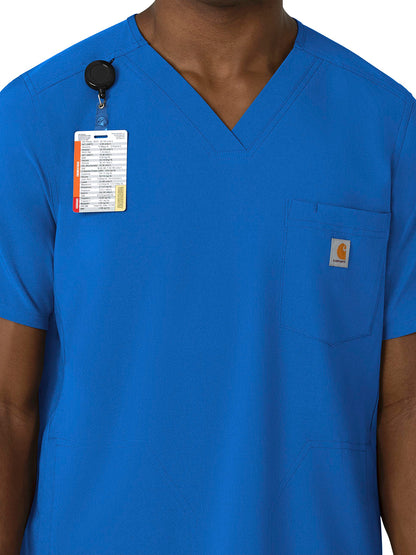 Men's Three-Pocket V-Neck Scrub Top - C16410 - Royal