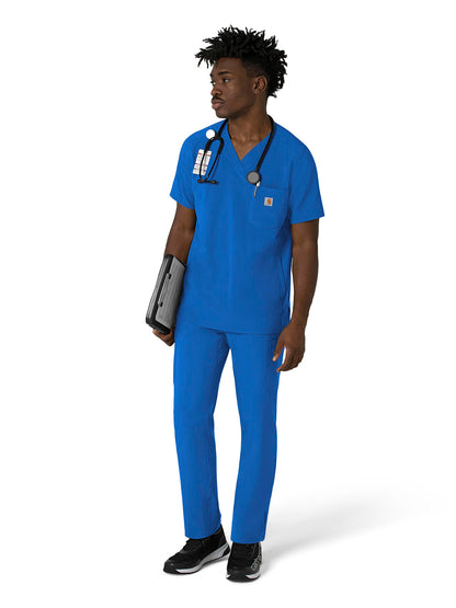 Men's Three-Pocket V-Neck Scrub Top - C16410 - Royal