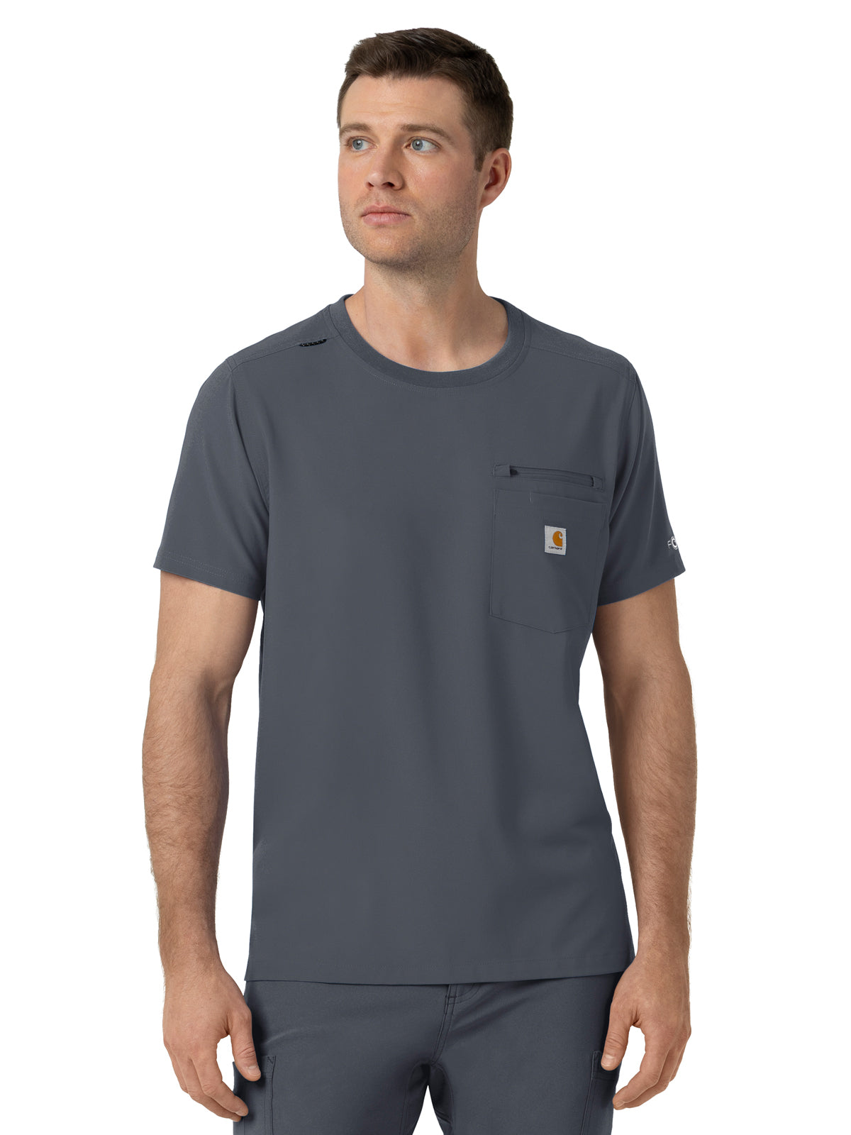Men's Two-Pocket Crew Neck Scrub Top - C16510 - Approaching Storm