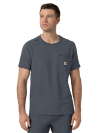 Men's Two-Pocket Crew Neck Scrub Top - C16510 - Approaching Storm
