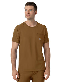 Men's Two-Pocket Crew Neck Scrub Top - C16510 - Carhartt Brown