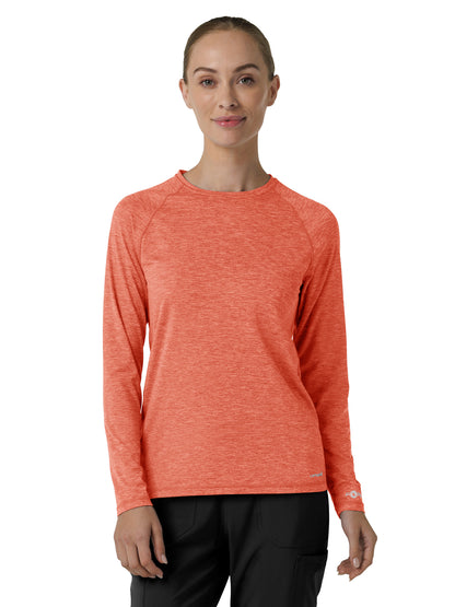 Women's Performance Long Sleeve Tee - C31009 - Dusty Cedar Heather