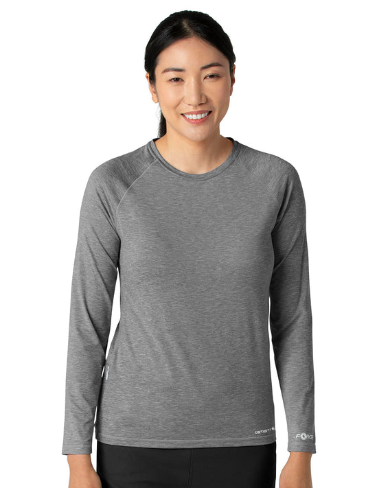 Women's Performance Long Sleeve Tee - C31009 - Grey Heather