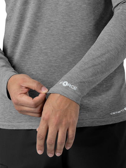 Men's Performance Long Sleeve Tee - C32009 - Grey Heather