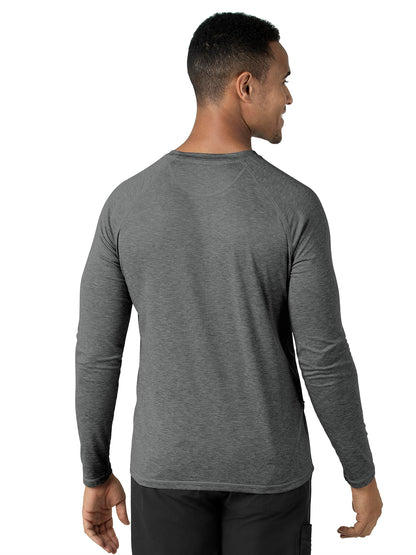 Men's Performance Long Sleeve Tee - C32009 - Pewter Heather