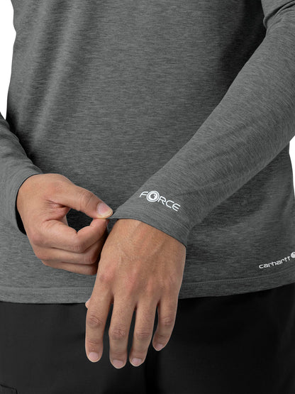 Men's Performance Long Sleeve Tee - C32009 - Pewter Heather