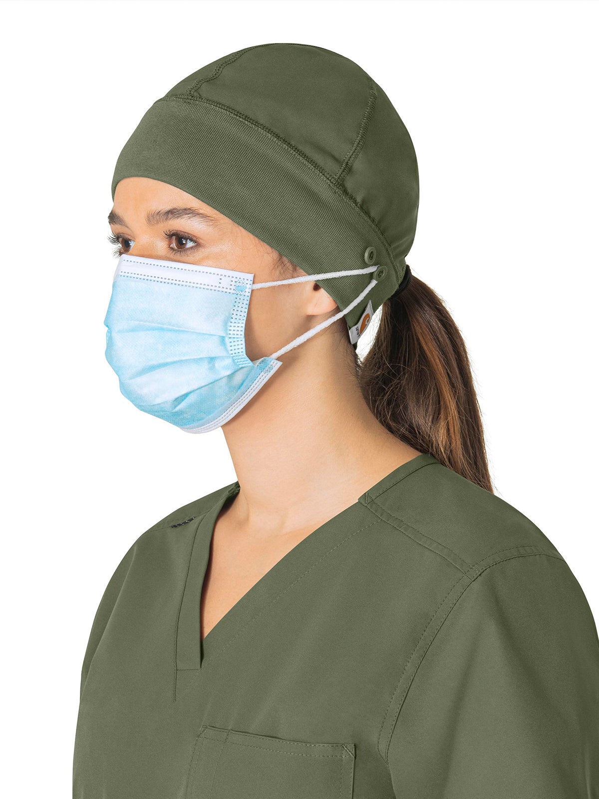 Unisex Modern Fit Scrub Cap Beanie - C40013 - Olive