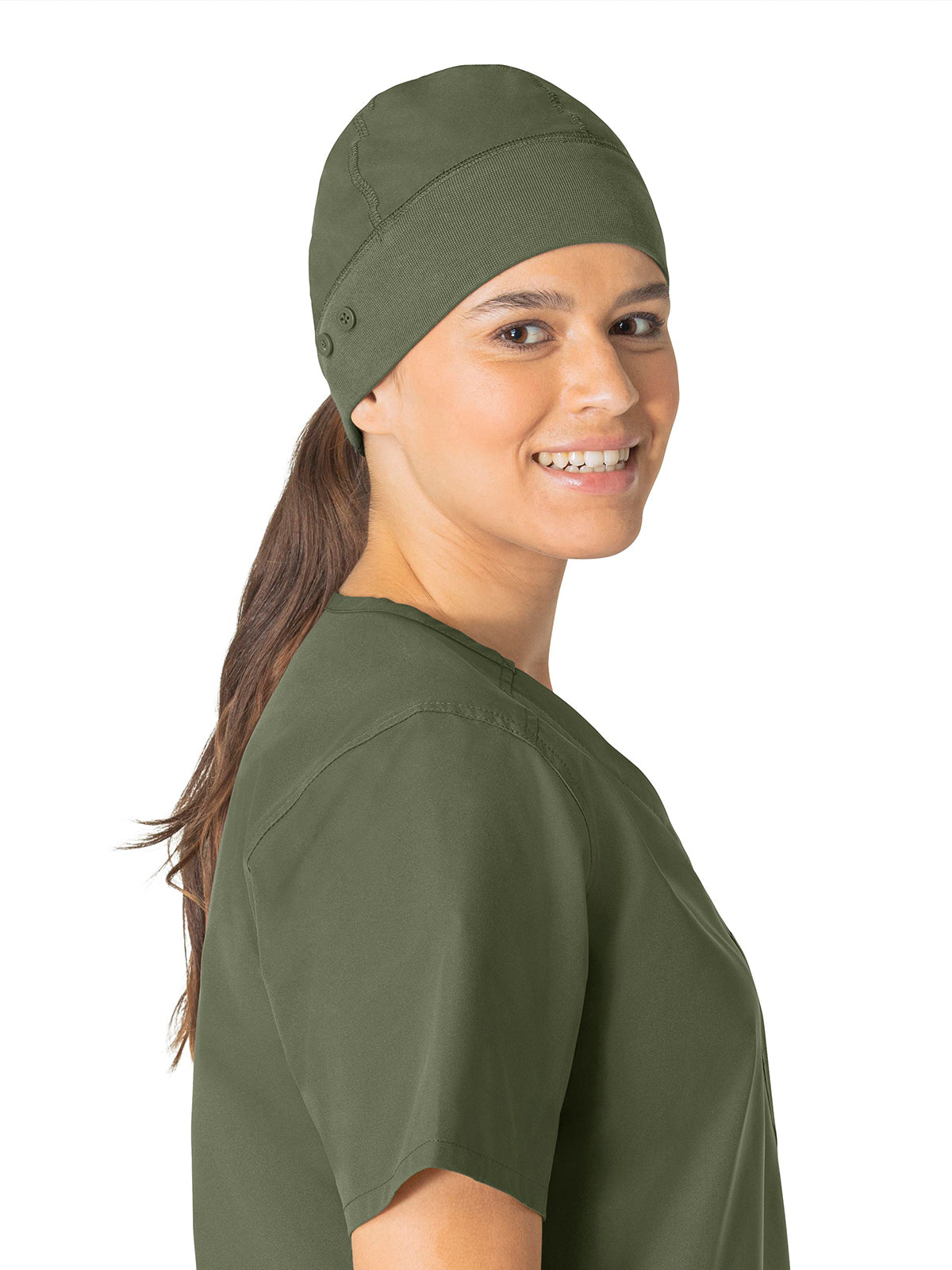 Unisex Modern Fit Scrub Cap Beanie - C40013 - Olive