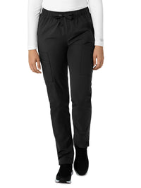 Women's Nine-Pocket Modern Fit Straight Leg Pant - C51213 - Black